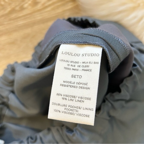 LouLou Studio de Saison Seto Slub-Texture Shorts Grey Size Small - Picture 10 of 12